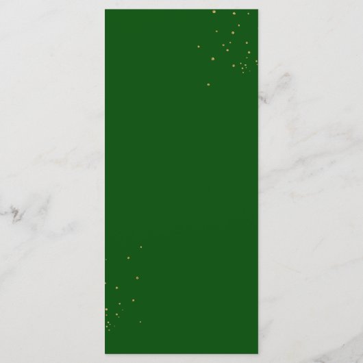 Elegant Smaragdgroen en Ivoor Rozen Bloemen Menu (Achterkant)