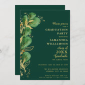 Elegant smaragdgroen Eucalyptus 2025 Afstuderen Kaart (Voorkant / Achterkant)