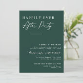 Elegant smaragdgroen gelukkig ooit na QR-code Kaart (Staand voorkant)