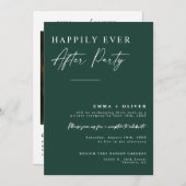 Elegant smaragdgroen gelukkig ooit na QR-code Kaart (Voorkant / Achterkant)