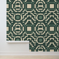 Elegant smaragdgroen labyrint: modern geometrisch