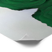 Elegant Smaragdgroen Roos 10 Tafelzitschema Poster (Hoek)