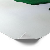 Elegant Smaragdgroen Roos 16 Tafelzitschema Poster (Hoek)