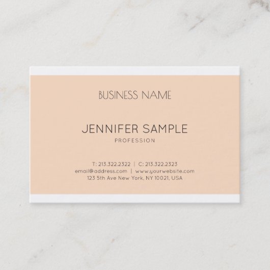 Elegant Smart Graphic Design Modern Plain Trendy Visitekaartje (Voorkant)