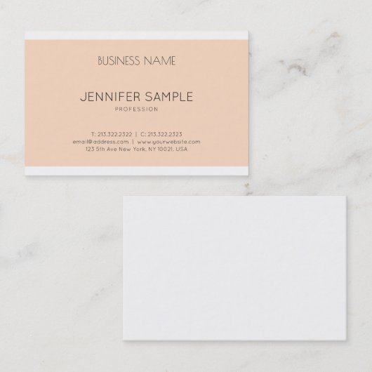 Elegant Smart Graphic Design Modern Plain Trendy Visitekaartje (Voorkant / Achterkant)