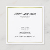 Elegant Smart Plain Gold-look Moderne Professional Vierkante Visitekaartje (Voorkant)