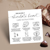 Elegant Smash Chocolade Hartverzorging Instructies Vierkante Visitekaartje