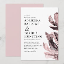 Elegant smerig bloemen zijaanzicht Stusty Pink Wed