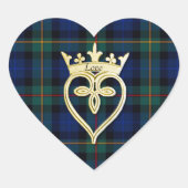 Elegant Smith Plaid Hart Bruiloft Sticker (Voorkant)