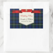 Elegant Smith Plaid Wijnlabel Sticker (Tas)