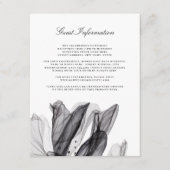 Elegant Smoky Floral Black Wedding Insert Kaart (Voorkant)