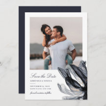Elegant Smoky Floral Navy Foto Weddenschap
