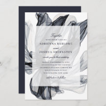 Elegant Smoky Floral Navy Wedding