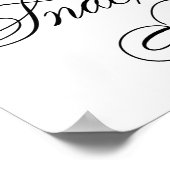 Elegant Snack Bar, zwart script | Horizontale tabe Poster (Hoek)