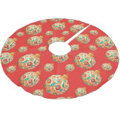 Elegant Sneeuw vrolijk Kerst Ornament Patroon Kerstboom Rok (Gekanteld)