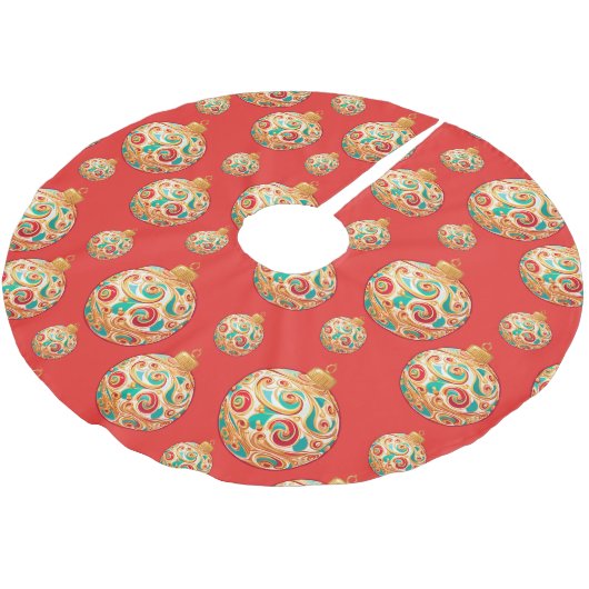 Elegant Sneeuw vrolijk Kerst Ornament Patroon Kerstboom Rok (Gekanteld)