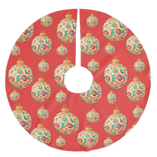 Elegant Sneeuw vrolijk Kerst Ornament Patroon Kerstboom Rok (Voorkant)