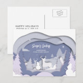 Elegant Sneeuwscene Business Holiday Card Feestdagenkaart (Voorkant / Achterkant)