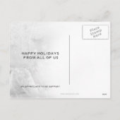 Elegant Sneeuwscène Red Ornament Feestdagenkaart (Achterkant)