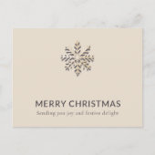 Elegant Sneeuwvlok Kerst Briefkaart (Voorkant)
