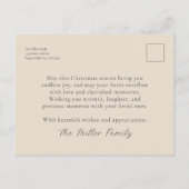 Elegant Sneeuwvlok Kerst Briefkaart (Achterkant)