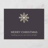 Elegant Sneeuwvlok Kerst Briefkaart (Voorkant)