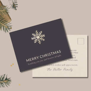 Elegant Sneeuwvlok Kerst Briefkaart