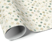 Elegant Sneeuwvlok Kerst Inpakpapier (Rol Hoek)