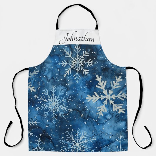 Elegant sneeuwvlok kerst Schort (Voorkant)
