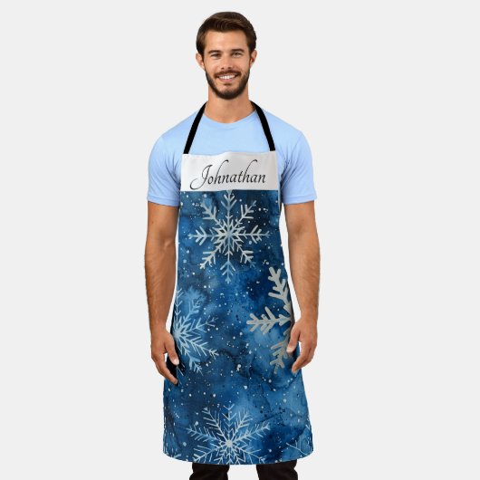 Elegant sneeuwvlok kerst Schort (Gedragen)