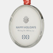 Elegant Sneeuwvlok Logo Metal Holiday Ornament (Links)