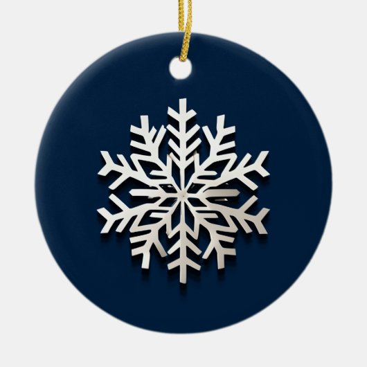 Elegant sneeuwvlok Logo Ornament (Voorkant)