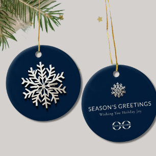 Elegant sneeuwvlok Logo Ornament