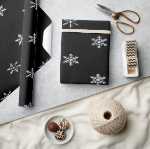 Elegant Sneeuwvlok Patroon Ijs Winter Design Cadeaupapier