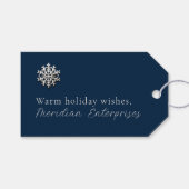 Elegant sneeuwvlok vakantie cadeau Label Cadeaulabel (Voorkant (Horizontaal))