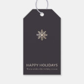 Elegant sneeuwvlok vakantie cadeau Label Cadeaulabel (Voorkant)