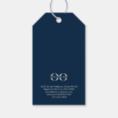 Elegant sneeuwvlok vakantie cadeau Label Cadeaulabel (Achterkant)