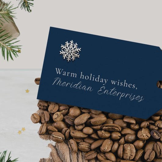 Elegant sneeuwvlok vakantie cadeau Label Cadeaulabel