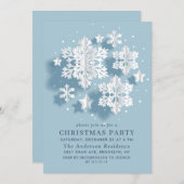 Elegant sneeuwvlok Vakantie KERSTFEEST Kaart (Voorkant / Achterkant)