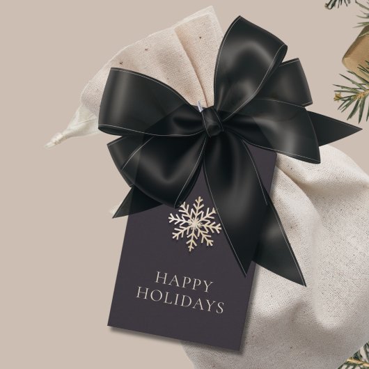 Elegant sneeuwvlok vakantie Label Cadeaulabel