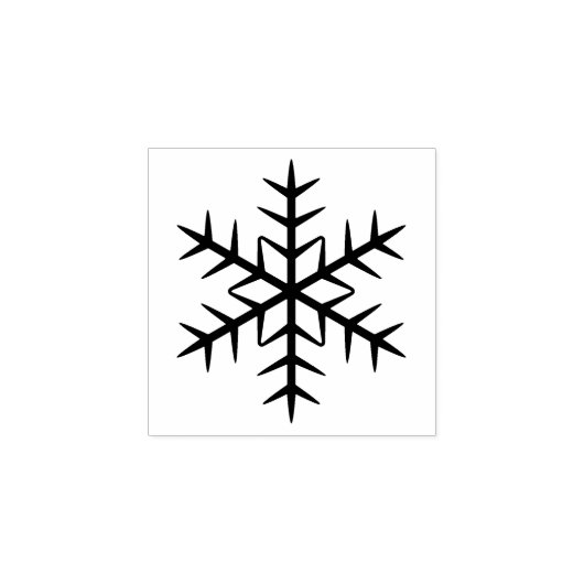 Elegant sneeuwvlok winterseizoen rubberstempel (Afrduk)
