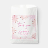 Elegant sneeuwvlokken Baby shower Bedankzakje (Voorkant)