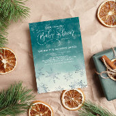Elegant sneeuwvlokken Baby shower Kaart
