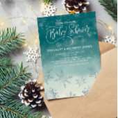 Elegant sneeuwvlokken Baby shower Kaart