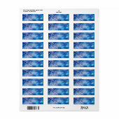 Elegant Sneeuwvlokken Blauw Paarse Waterverf Adres Etiket (Full Sheet)