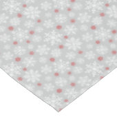 Elegant sneeuwvlokken wit en rood op grijs tafelkleed (Gekanteld)