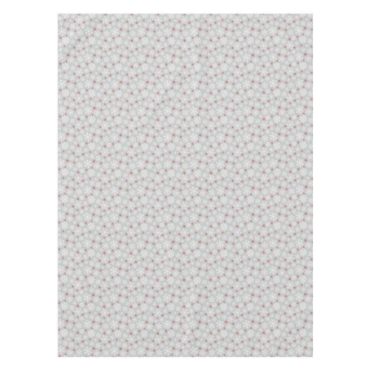 Elegant sneeuwvlokken wit en rood op grijs tafelkleed (Voorkant)