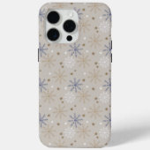 Elegant Sneeuwvlokpatroon Beige Case-Mate iPhone Case (Achterkant)