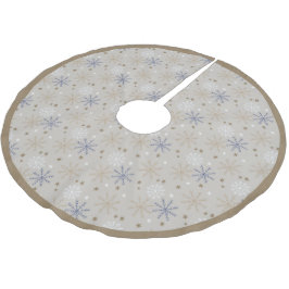 Elegant Sneeuwvlokpatroon Beige Kerstboom Rok