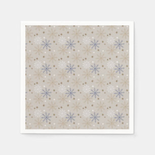 Elegant Sneeuwvlokpatroon Beige Servet